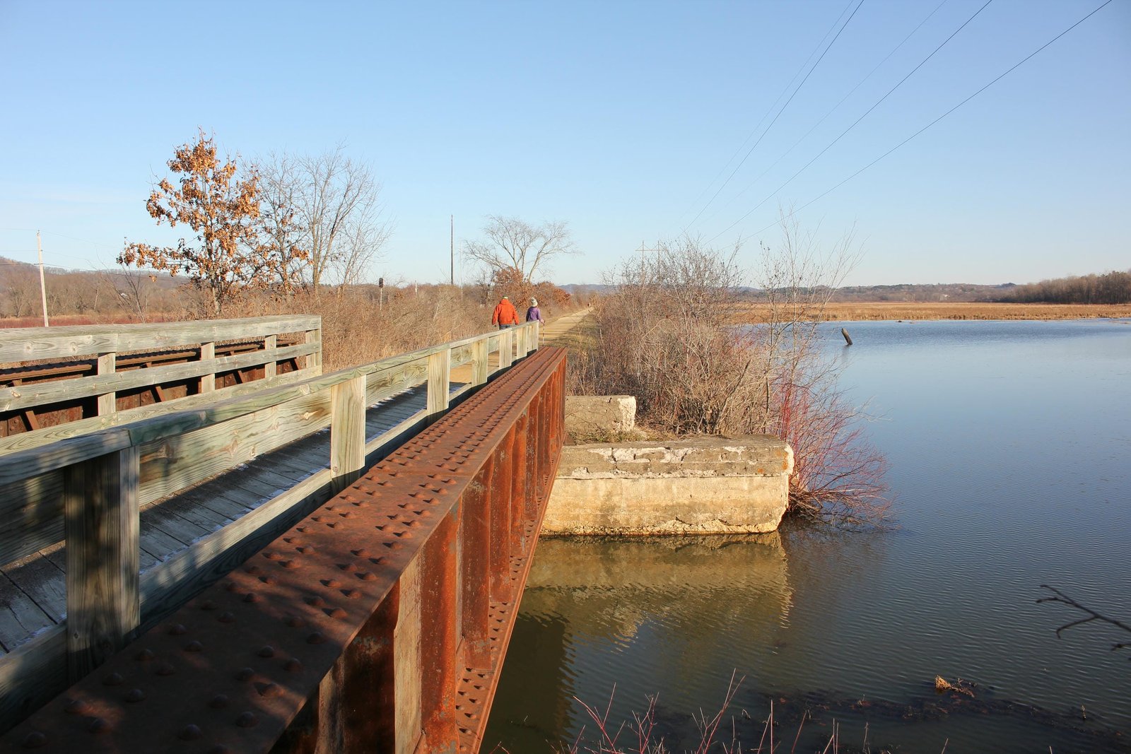 Looking east